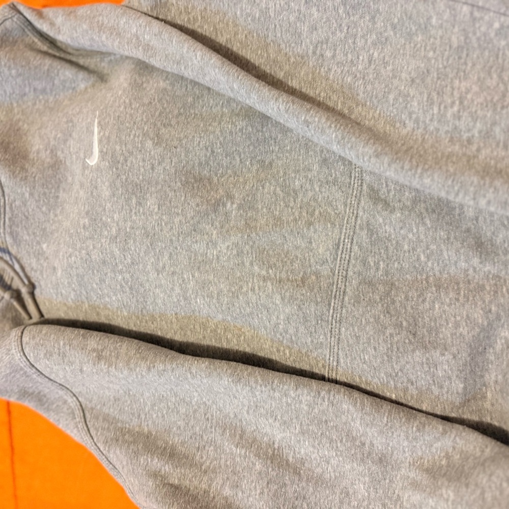 Nike Light Gray Pullover Hoodie with Black Swoosh